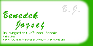 benedek jozsef business card